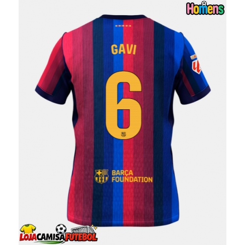 Camisa de Futebol Barcelona Paez Gavi #6 Equipamento Principal 2026-27 Manga Curta
